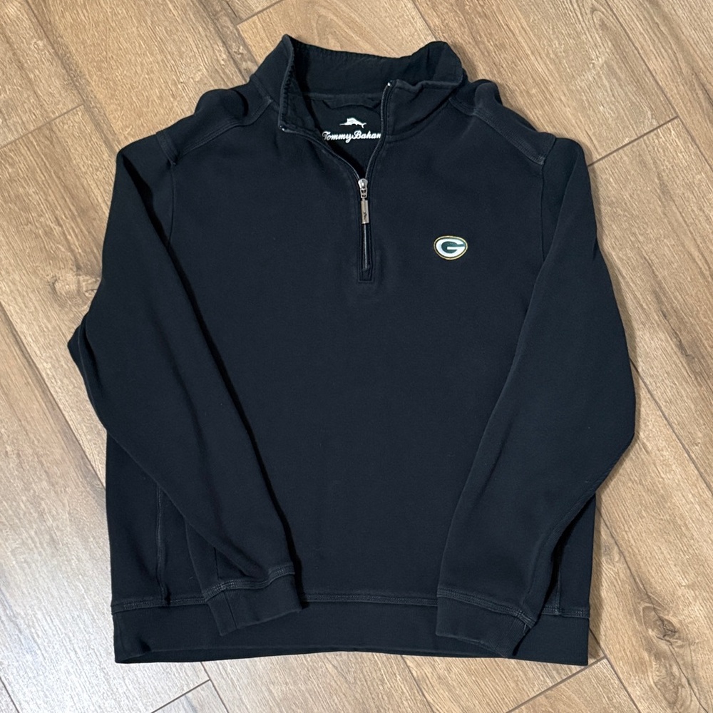 Tommy Bahama Black Zip-Up Men's Sweater